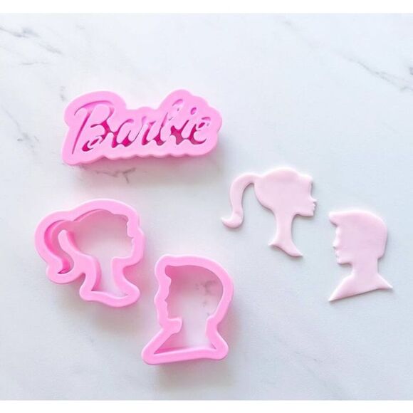 NEW Barbie & Ken 3 pcs Cookie Cutter Set - Picture 1 of 3
